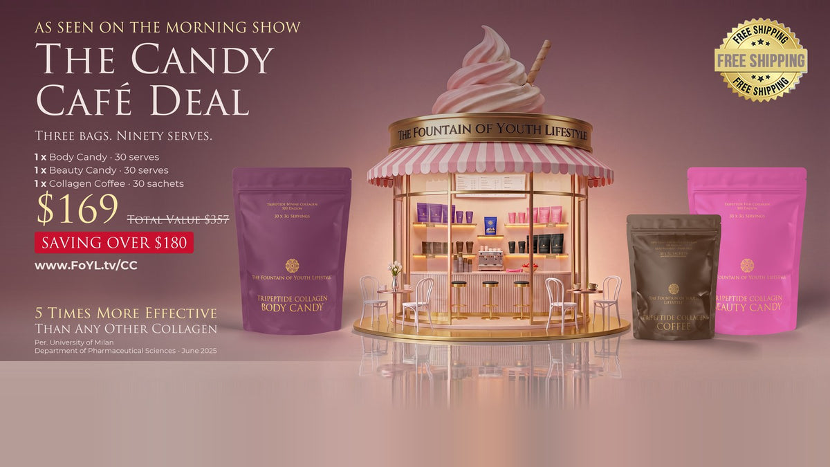 The Candy Café Deal board as it appears on Channel 7: three bags on the carousel stage, $169, saving over $180