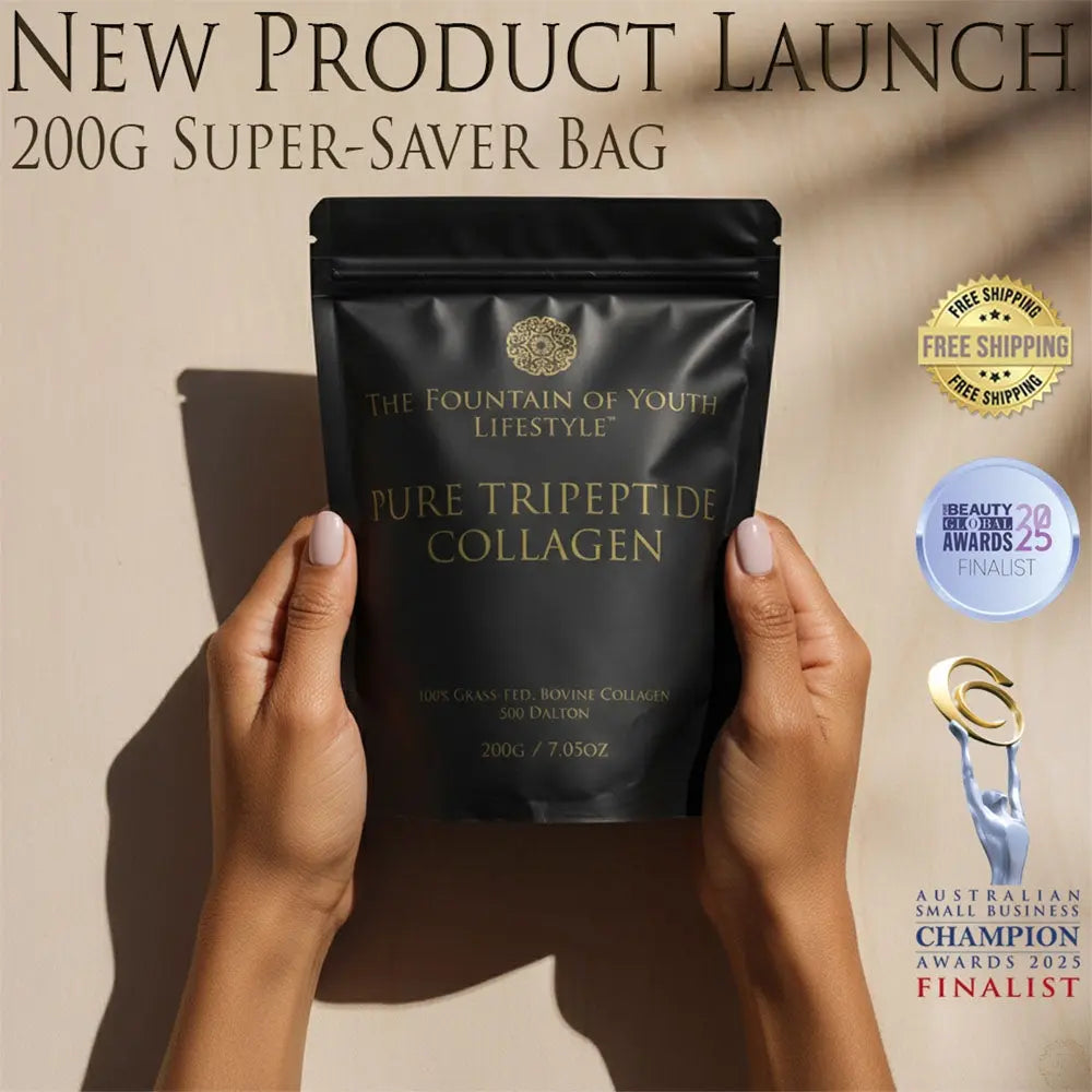 Exclusive Pure Bovine Tripeptide Collagen - 200g Super-Saver Bag (Samples) Fountain of Youth Lifestyle